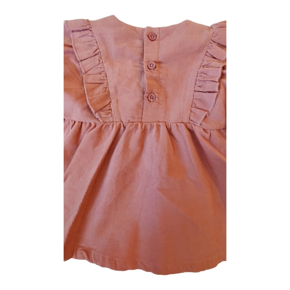 Miniclasix Smocked Top & Leggings Set in Mauve| Size 3M - Picture 7 of 9